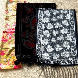 Three Beautiful Scarves with Bling